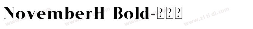 NovemberH Bold字体转换